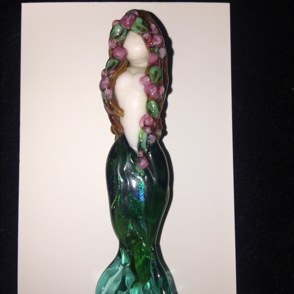 Mermaid Pendant Lampwork Glass Bead